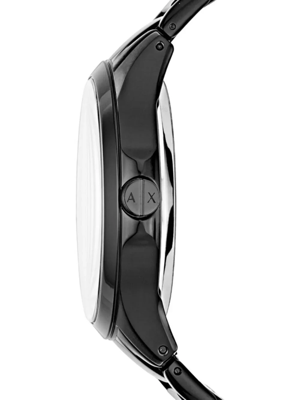 Men's Black/Gray A|X Armani Exchange Stainless Steel Bracelet Dress Wristwatch